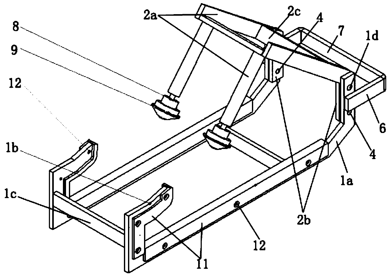 Special lifting appliance for railway vehicle floor frame