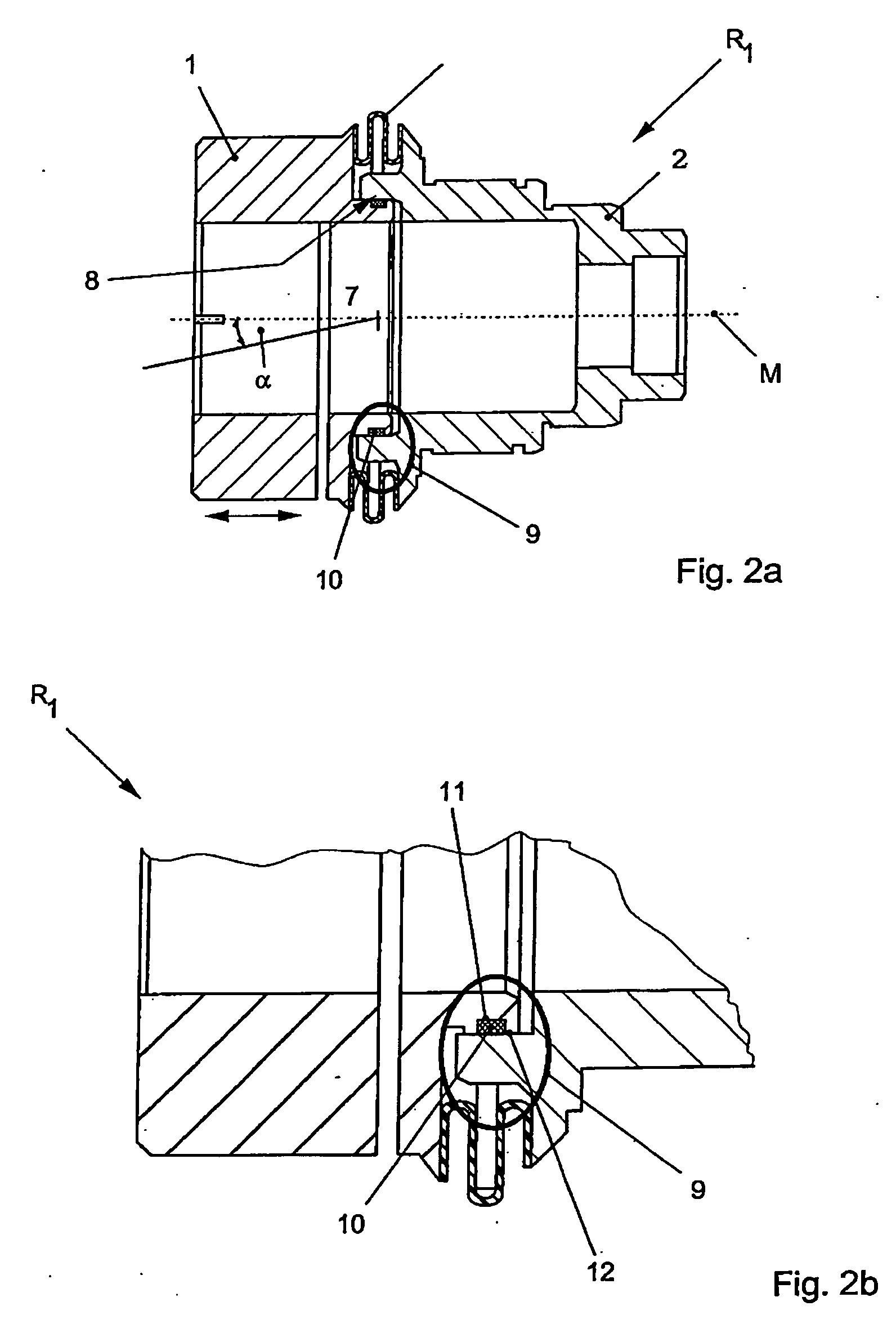 Coupling for connecting two components
