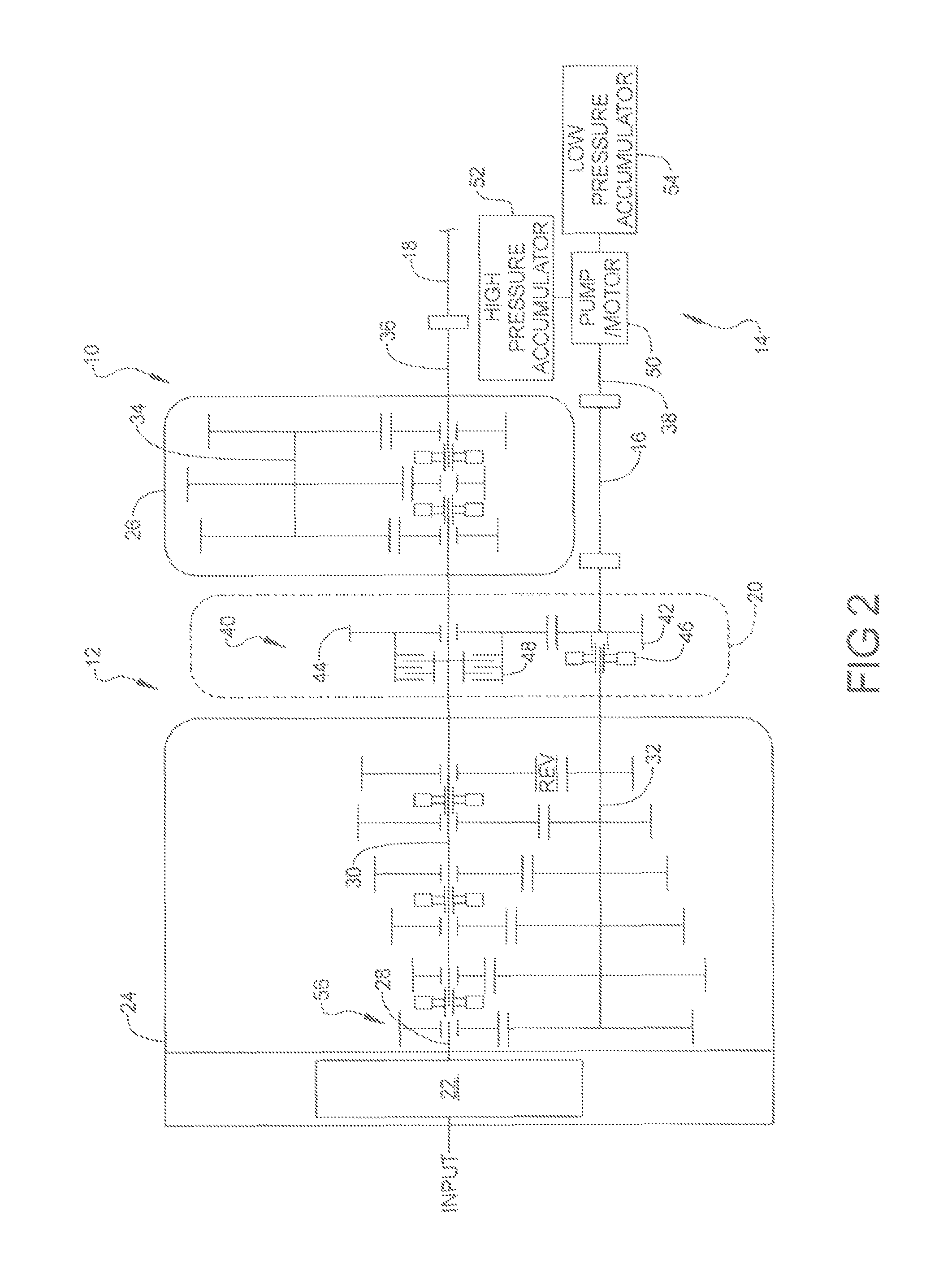 Adapter for connecting a countershaft transmission with a hydraulic launch assist system