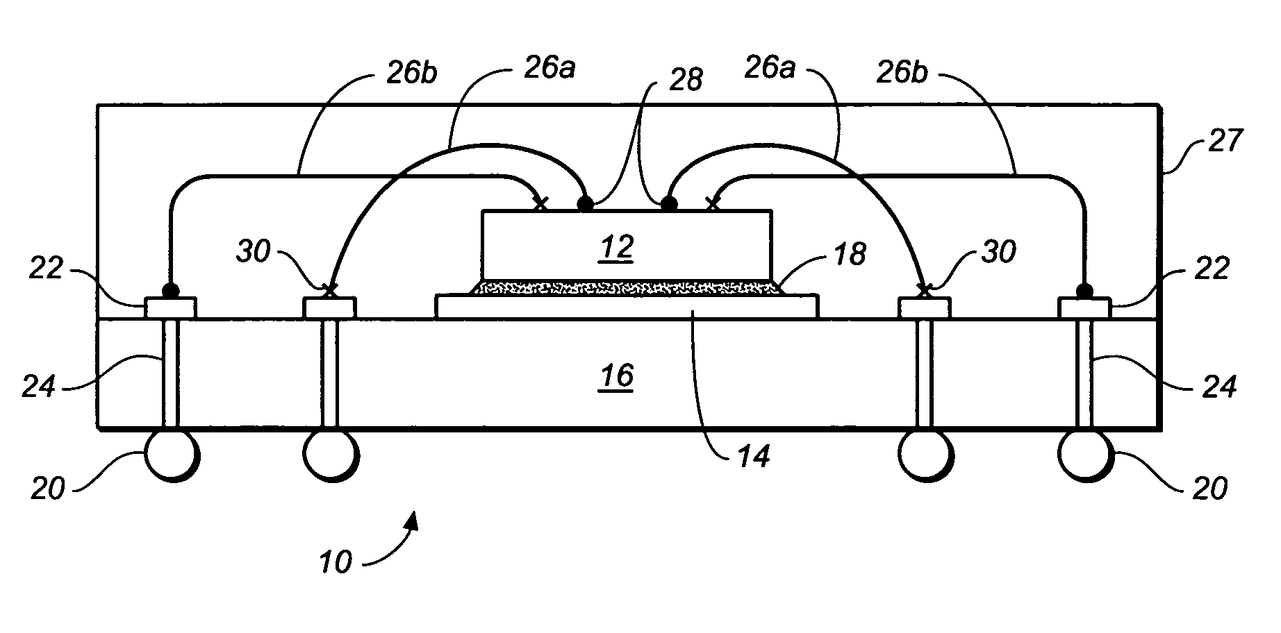 Semiconductor package with wire bond arrangement to reduce cross talk for high speed circuits
