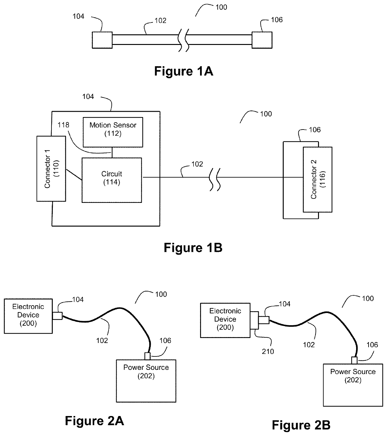 Motion sensing cable for intelligent charging of devices