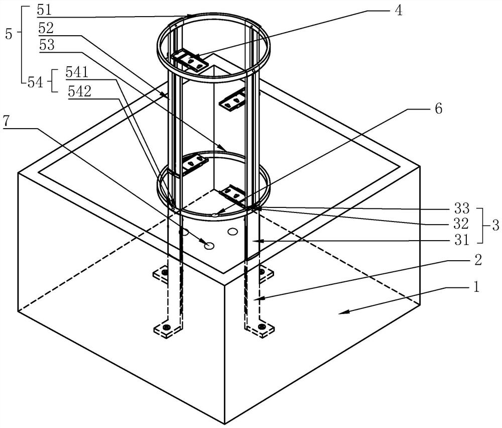 Sensor positioning tool and geotechnical test pile body concern point displacement measurement method