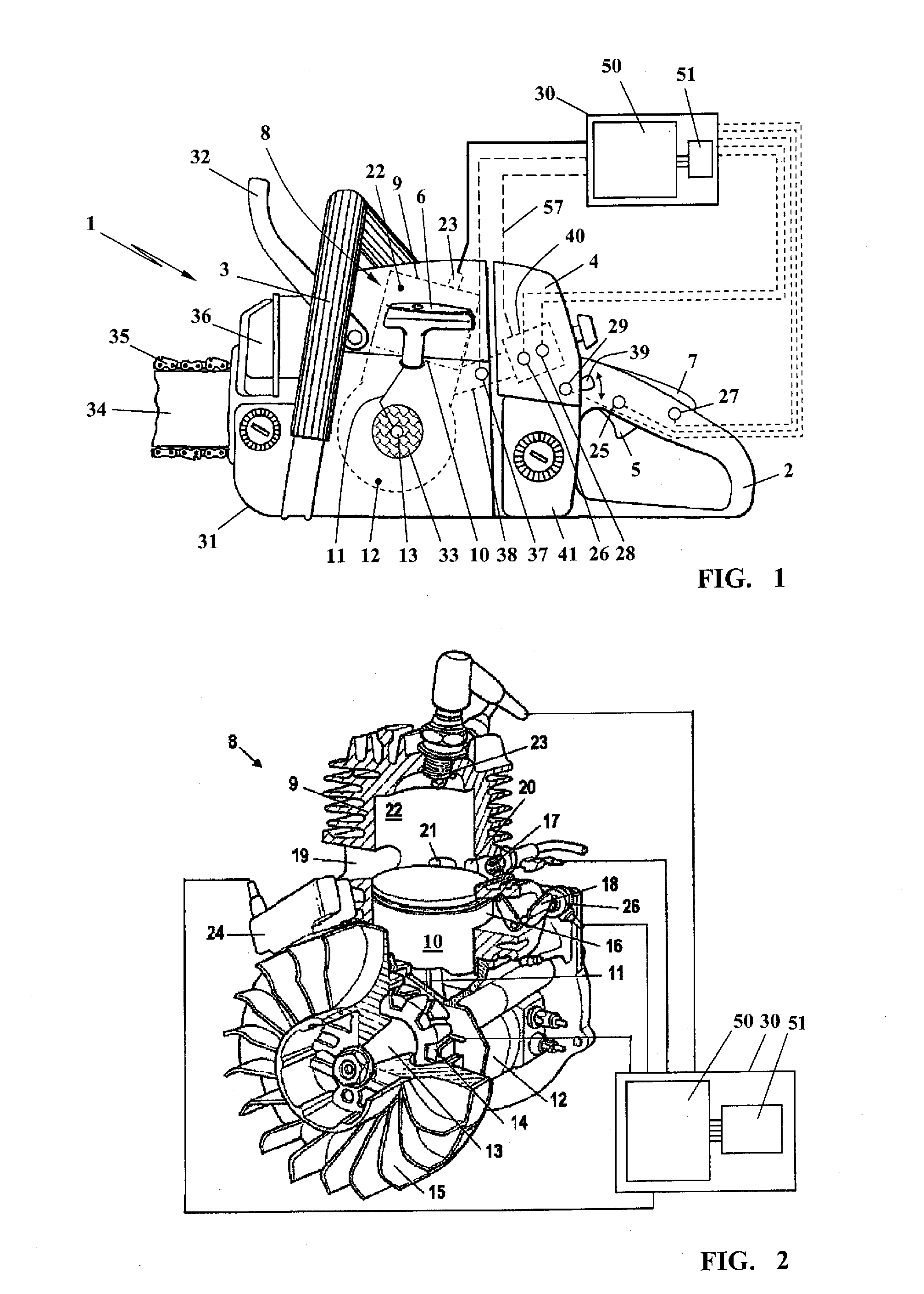 Method for controlling the limiting of the rotational speed of a combustion engine