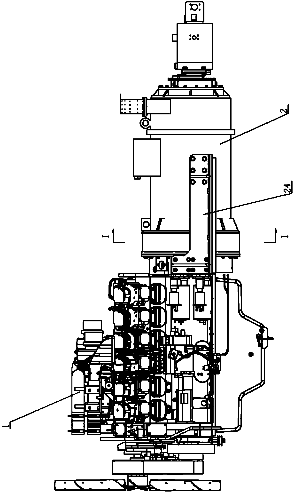 Method for assembling, transporting and storing diesel engine and generator