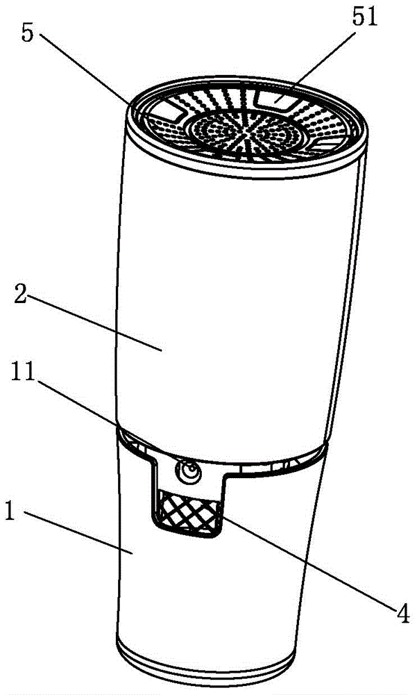 Cup-shaped efficient air purifier