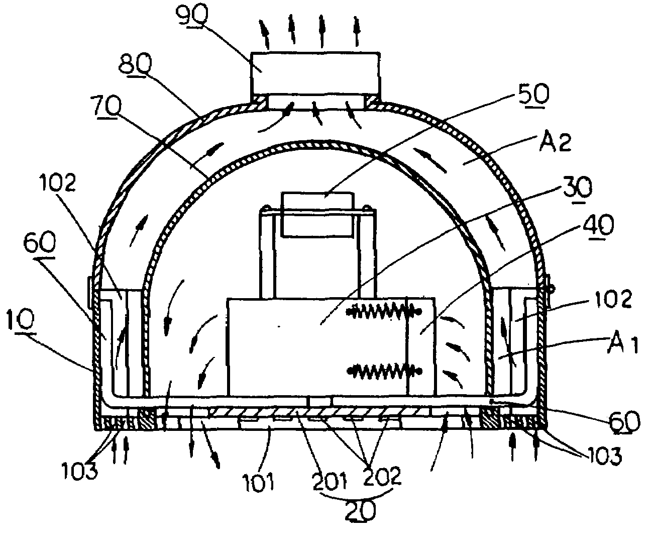 Heat radiating device for lamp
