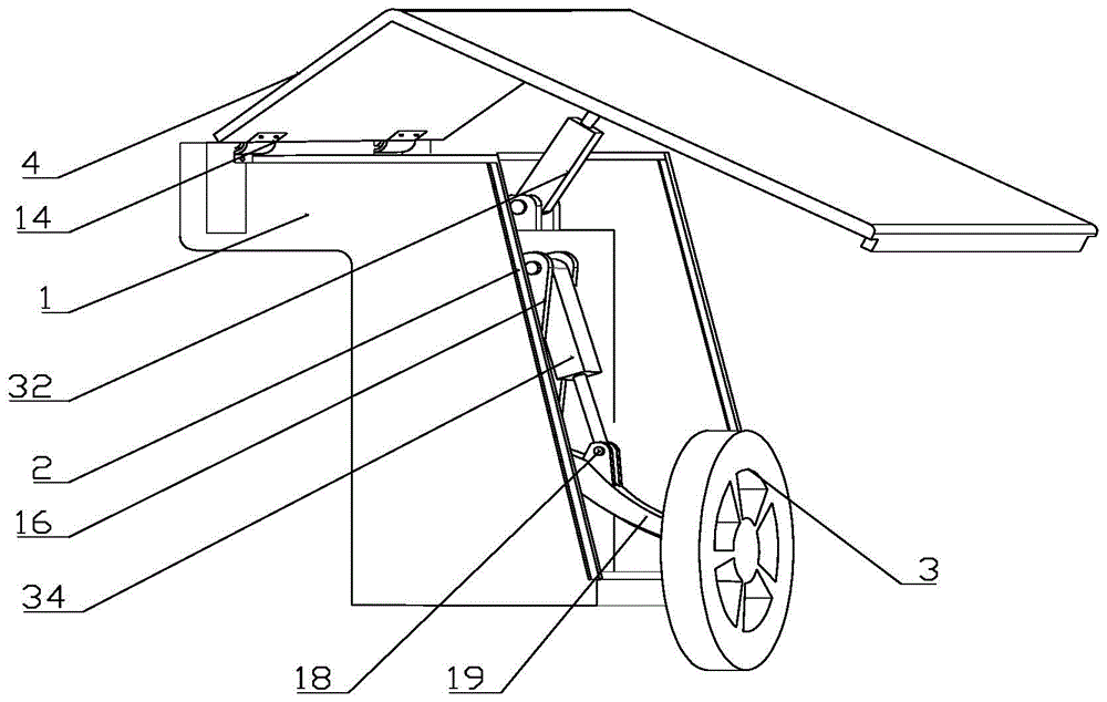 Rear wheel retracting and protecting mechanism for amphibious boat