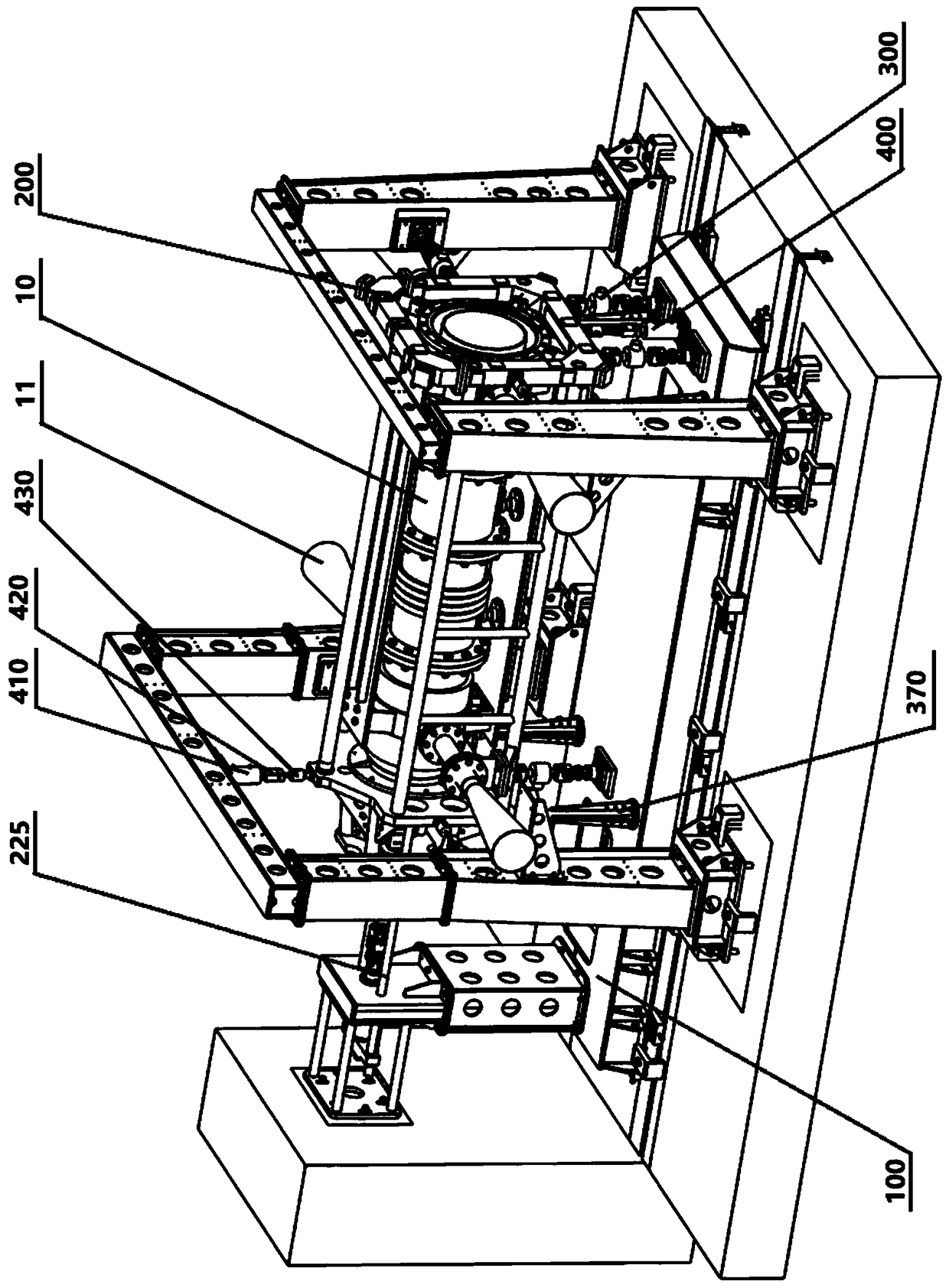 Six-component test stand and method for measuring vector thrust