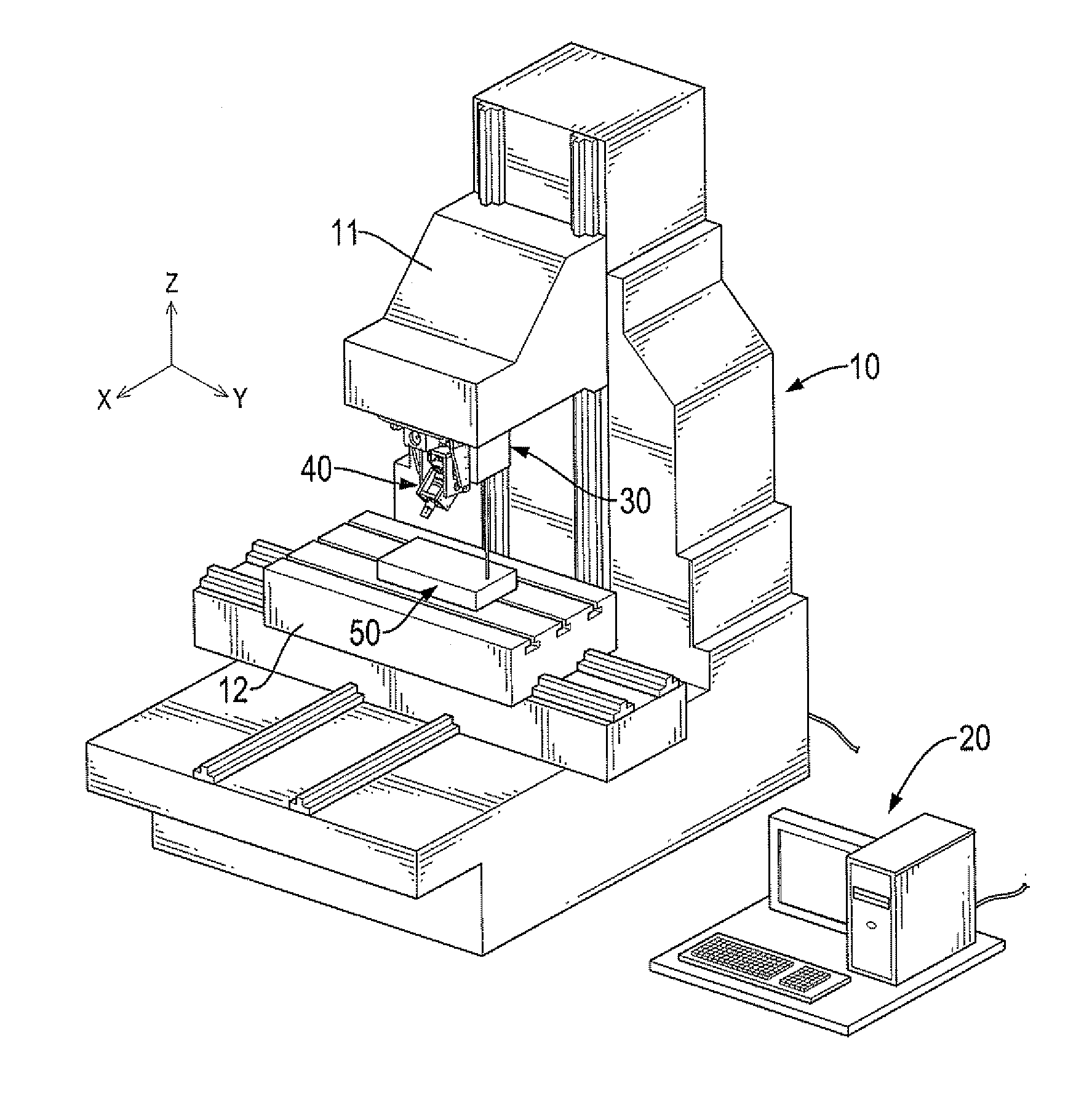 Method of numerical-control scraping of a work piece
