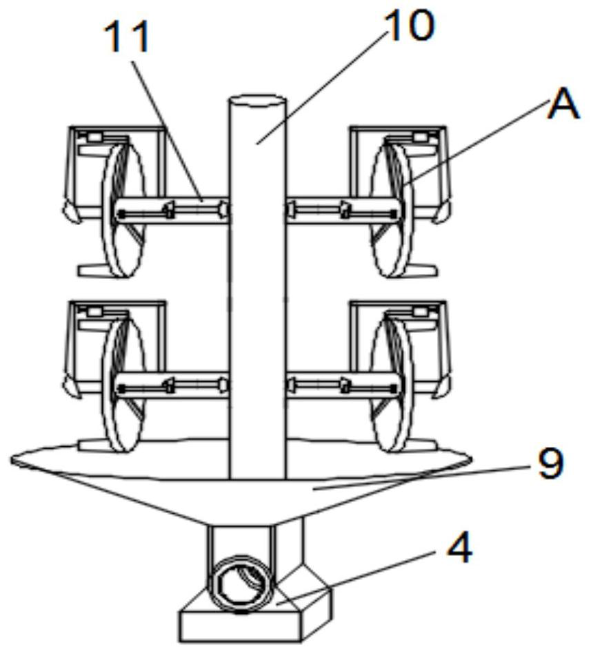 Vertical smoking oven device for meat products