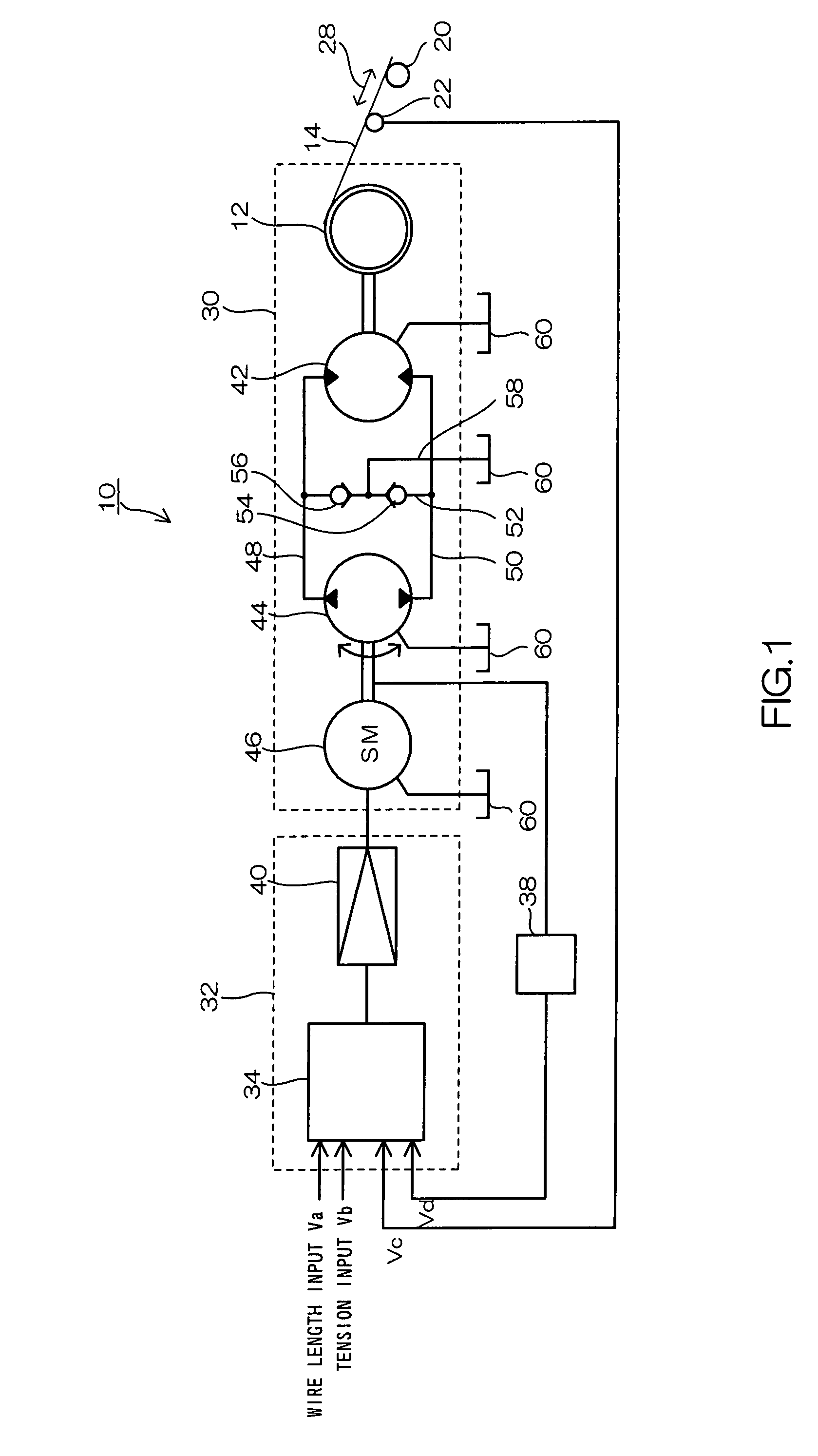 Winding mechanism with tension control function and trawling apparatus