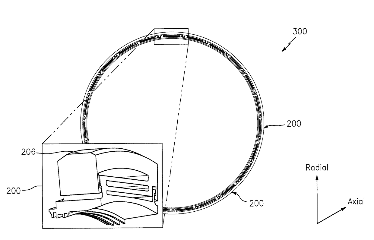 Floating, non-contact seal and dimensions thereof