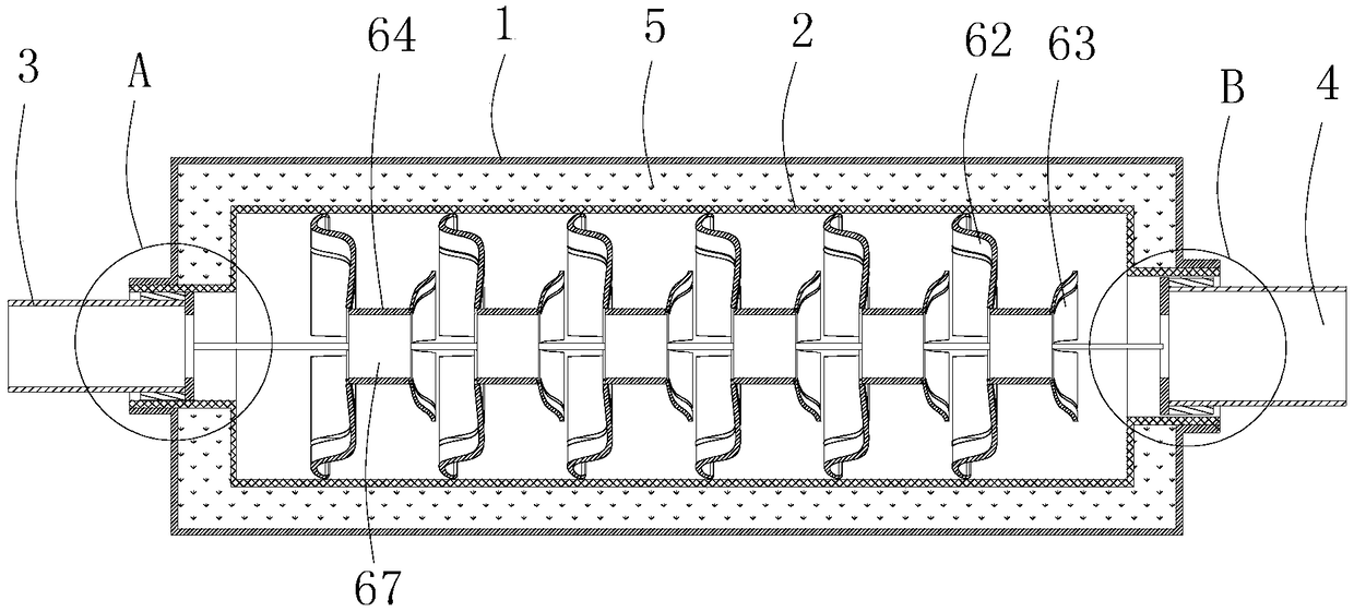 Equipment for treating industrial waste gas containing hydrogen chloride gas