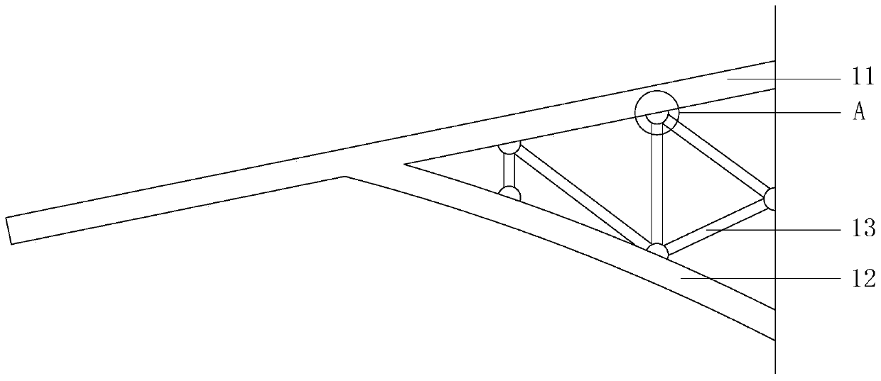 Supporting structure and supporting system thereof used for side slope support protection