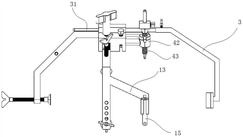 A skull drilling positioning device