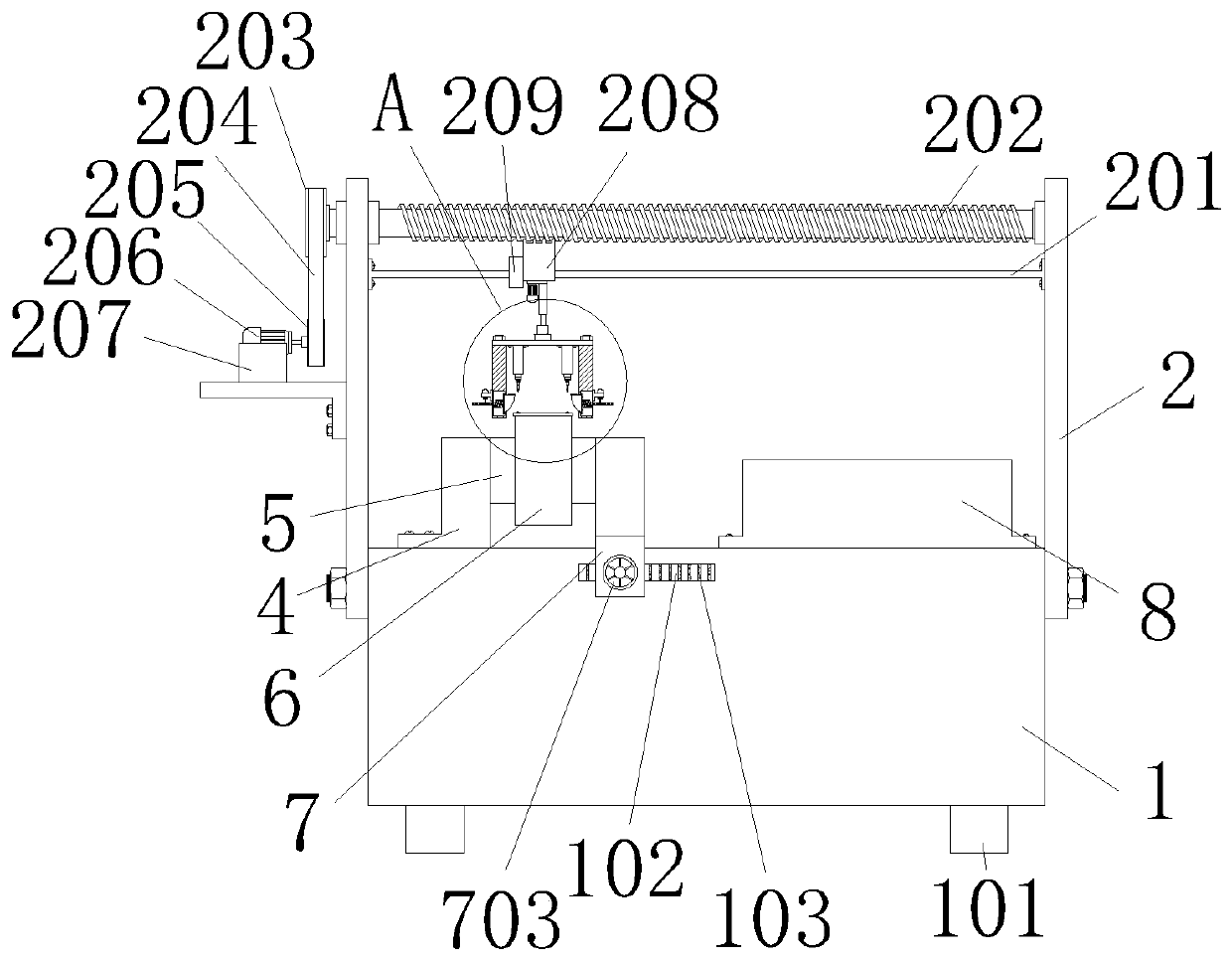 A discrete physical device for dismantling the structural bottom plate of a power battery module