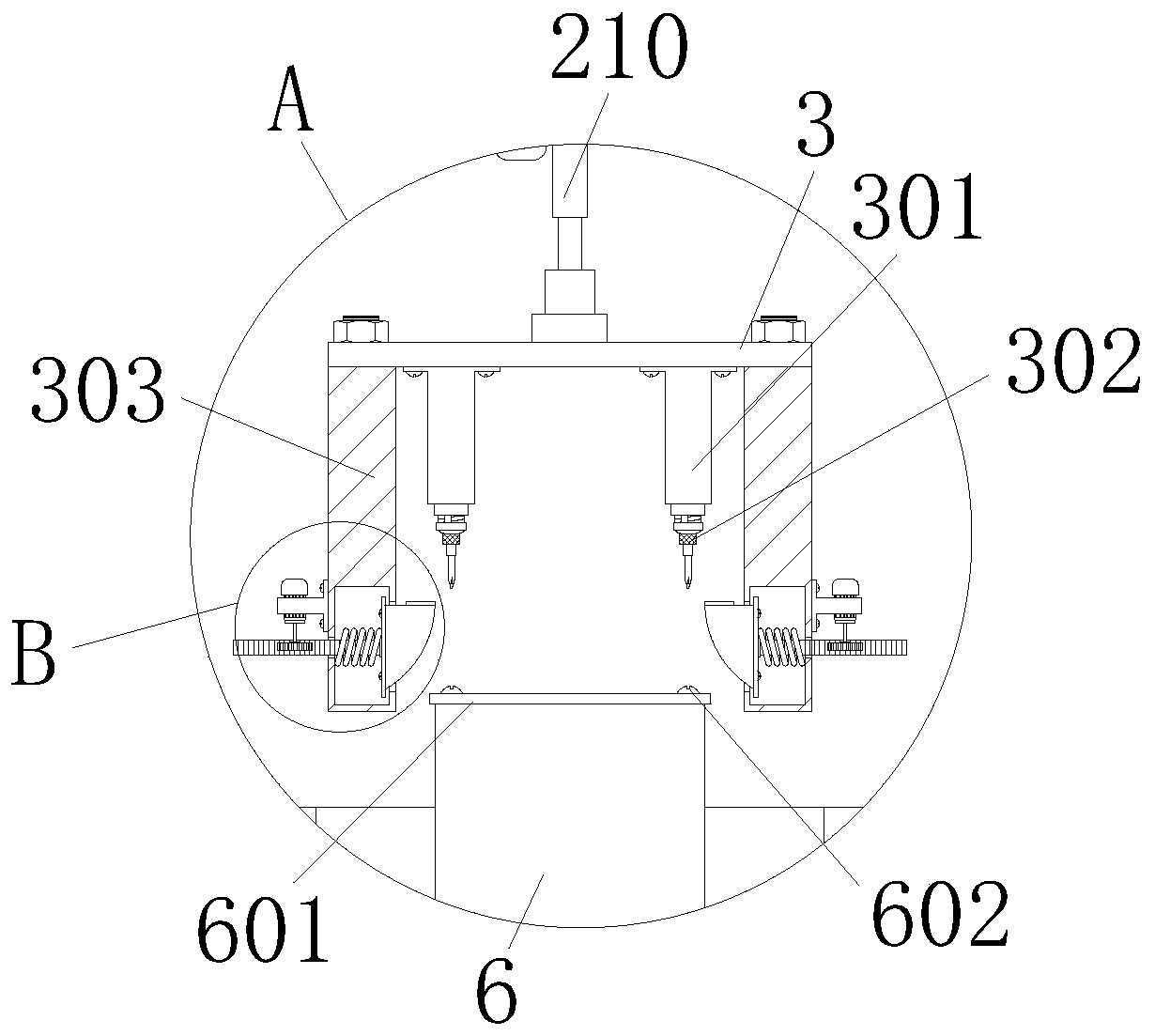 A discrete physical device for dismantling the structural bottom plate of a power battery module