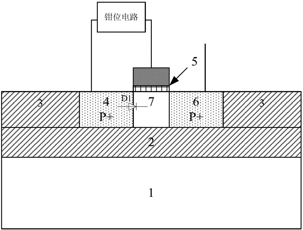 ESD (Electronic Static Discharge) protection structure based on partial depletion mode SOI (Silicon on Insulator) process