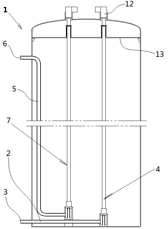 Fused salt storage tank and fused salt electric heat storage long-time energy storage device