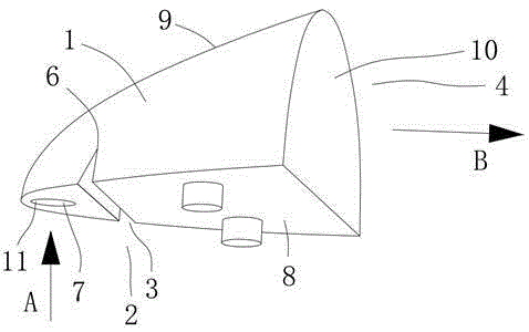 Light collecting device and headlamp provided with light splitting structure