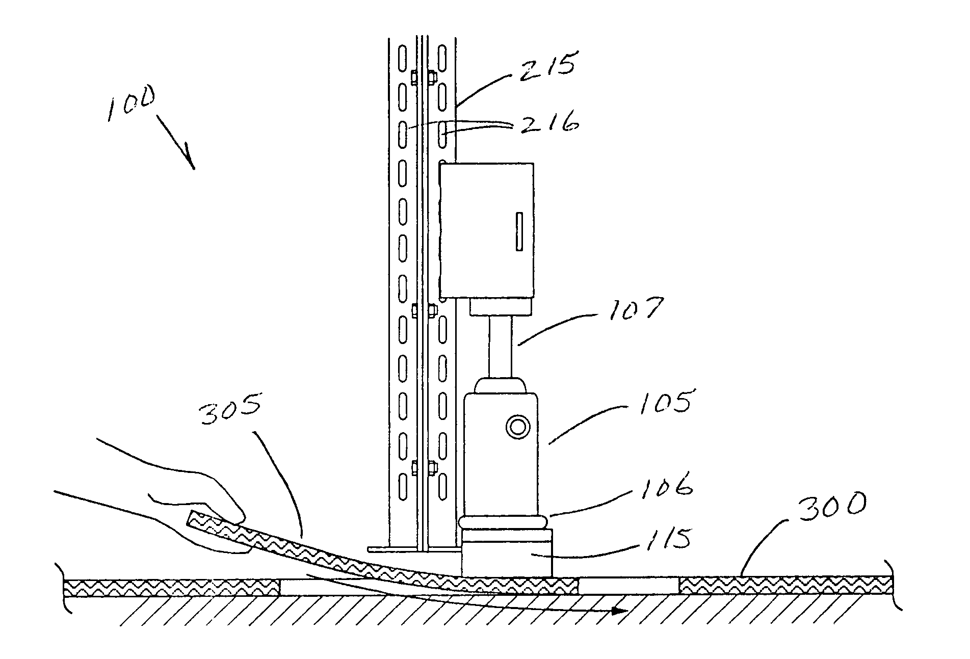 Method and apparatus for installing sectional flooring