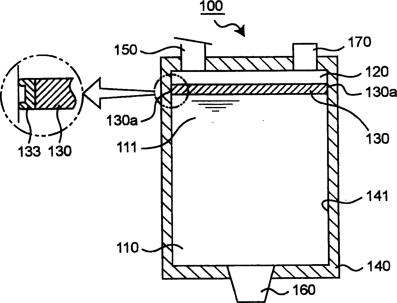 Fuel tank for fuel-cell and fuel cell system