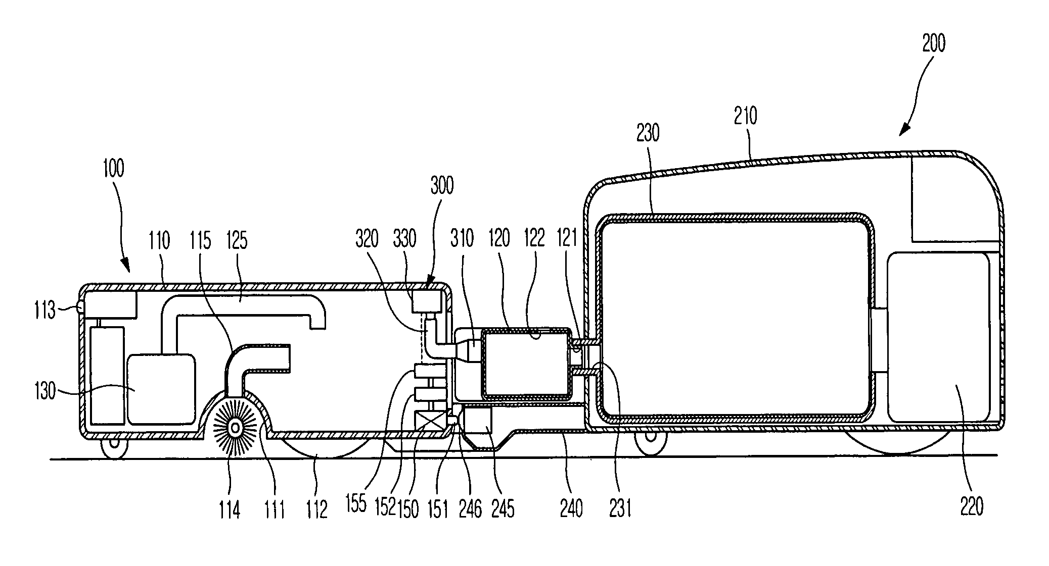 Robot cleaning system and dust removing method of the same