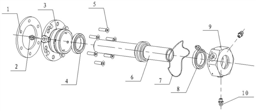 Transmission rod limiting airtight device special for aircraft high-lift system