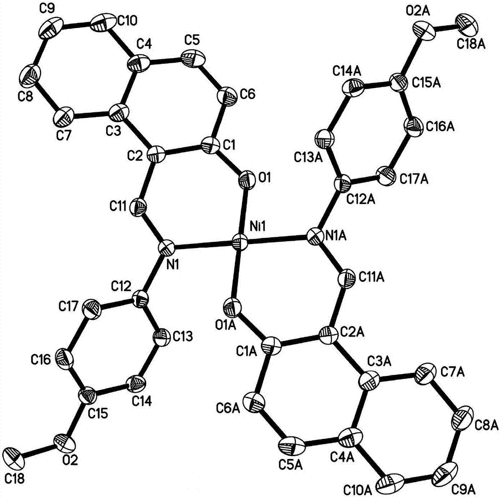 N,O-coordinated bivalent nickel complex with binaphthol structure and preparation method thereof