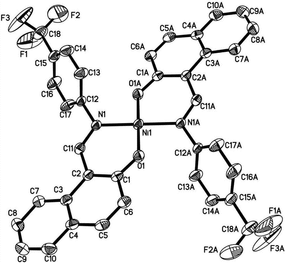 N,O-coordinated bivalent nickel complex with binaphthol structure and preparation method thereof