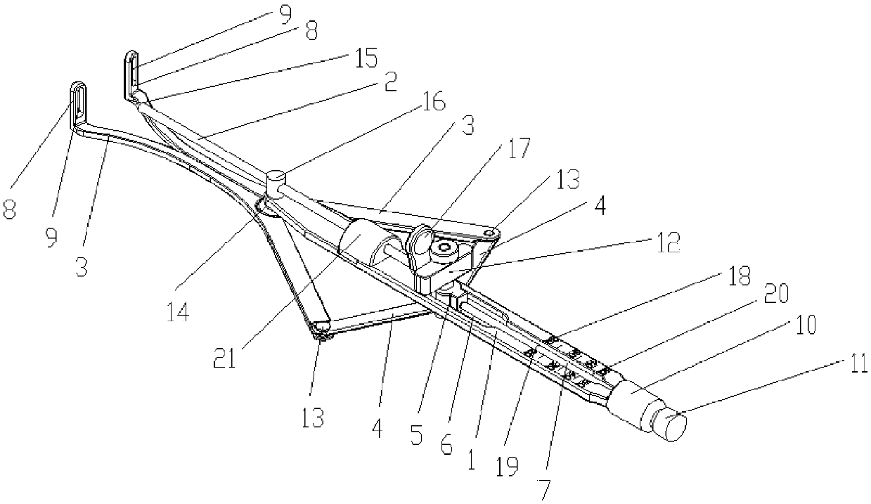 Vertebral plate measuring instrument used for determining grooving position in single-door laminoplasty