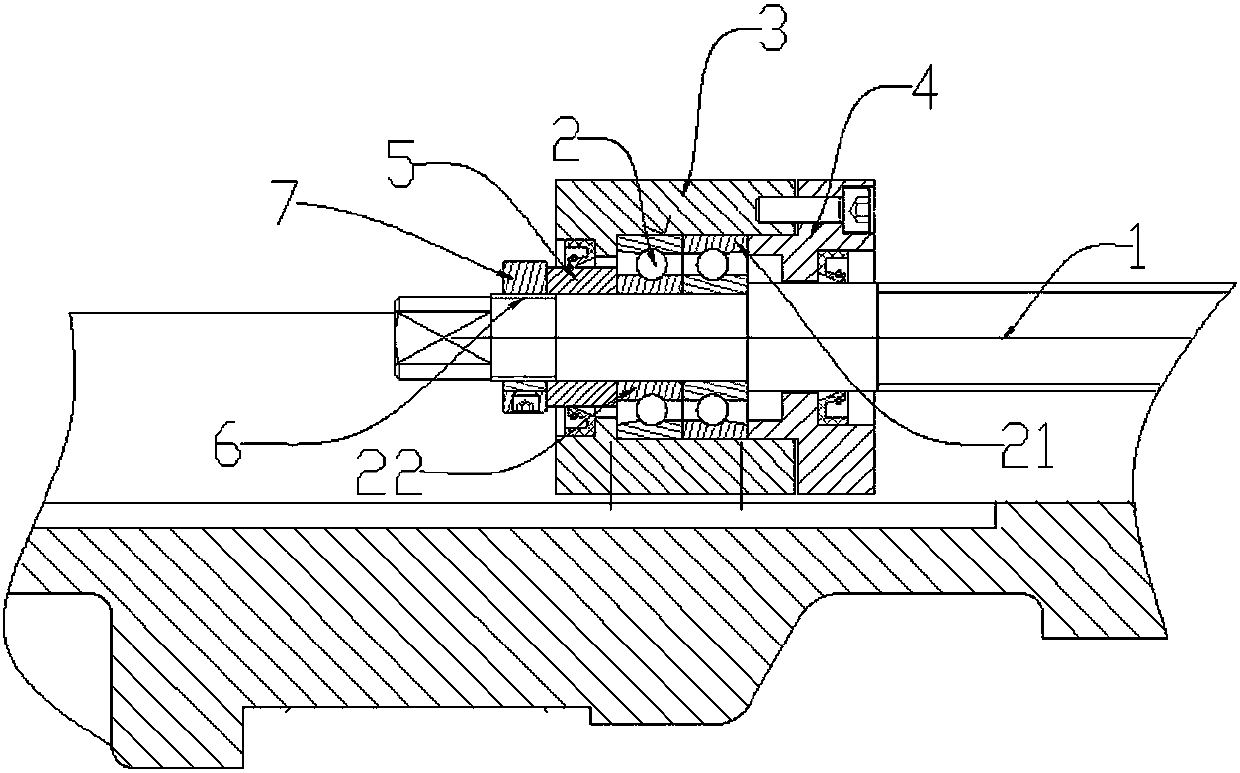 A screw rod pre-stretching installation structure