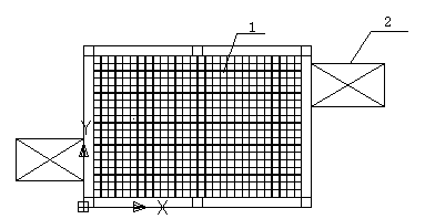 Baffle-type cooling bench for shunting and air cooling treatment