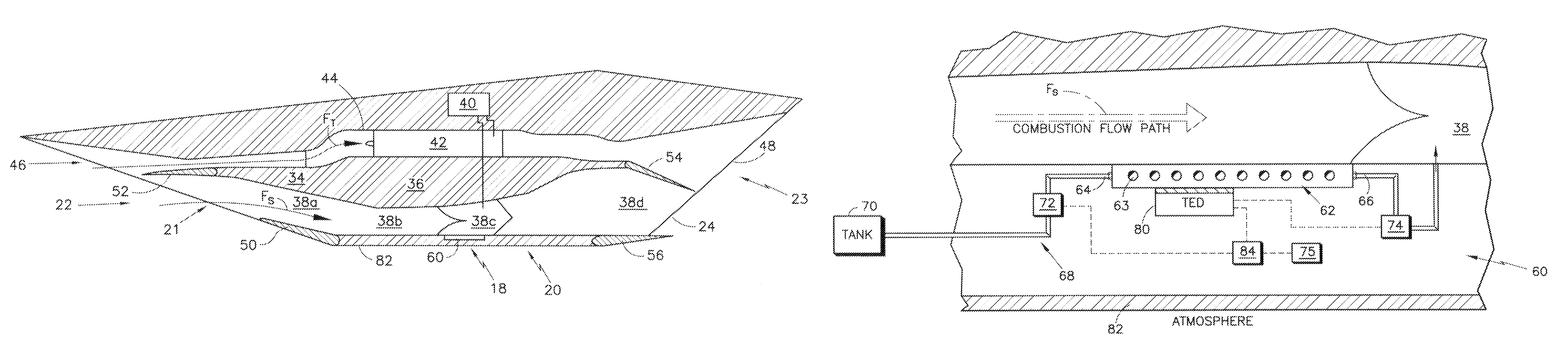 Flowpath heat exchanger for thermal management and power generation within a hypersonic vehicle