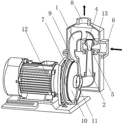 Low-noise self-priming combined pump