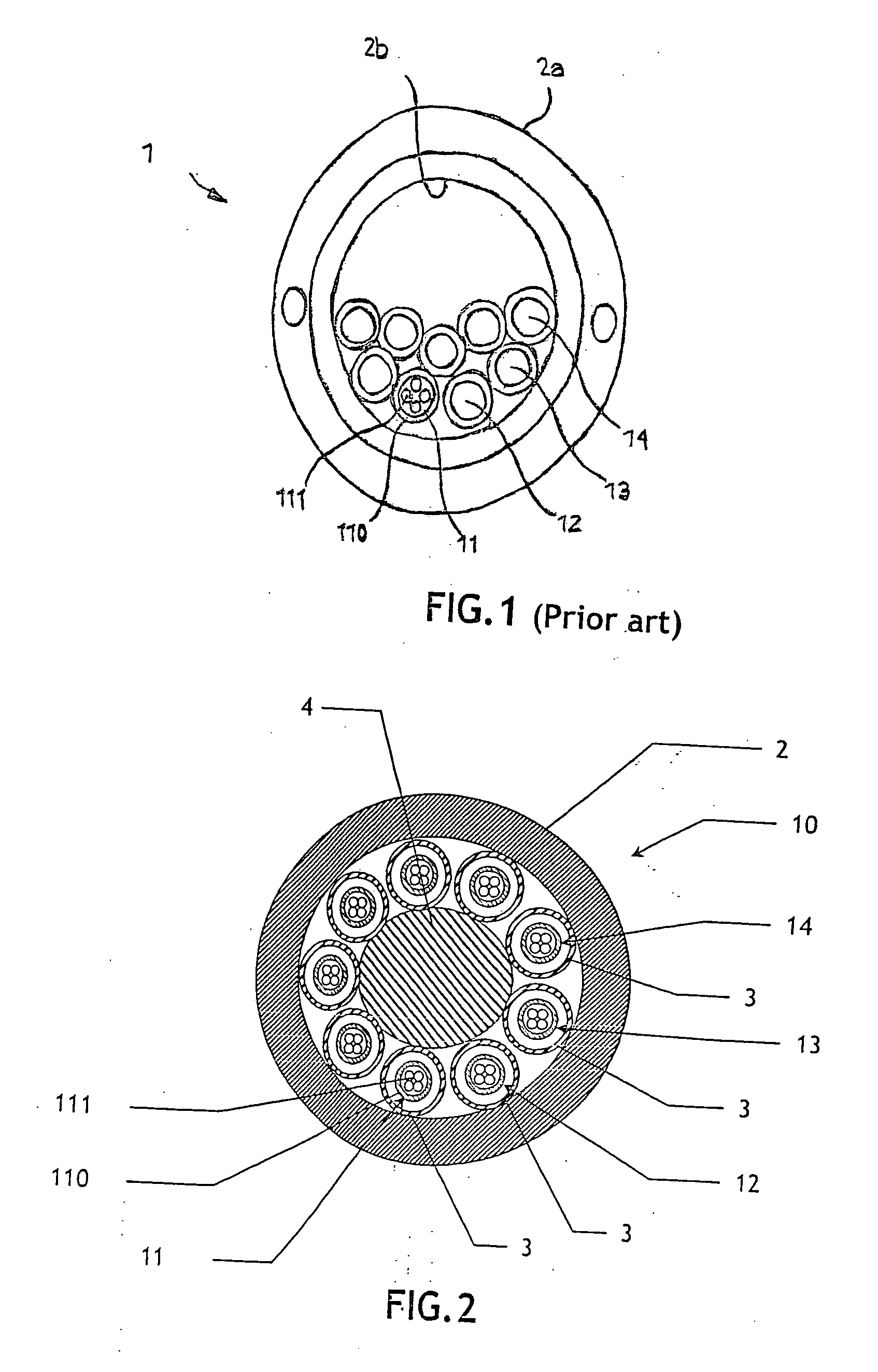 Optical cable for connection to a general distribution network, and a method of connecting said cable
