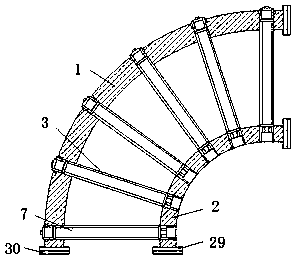 Logistics unpowered roller turning conveying device