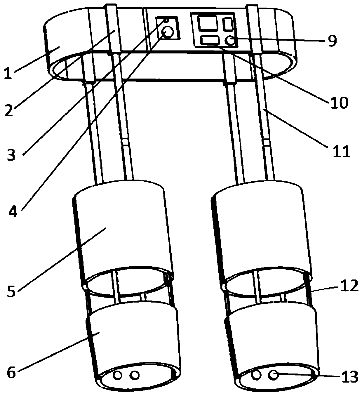 An inflatable O-shaped leg correction device