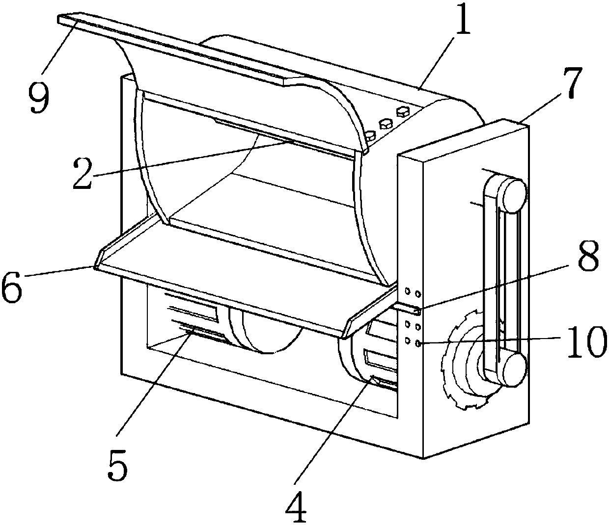 Trough-type mixing machine