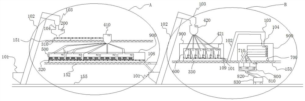 Lotus seed processing production line and side arm wingspan type production line sealing and silencing device