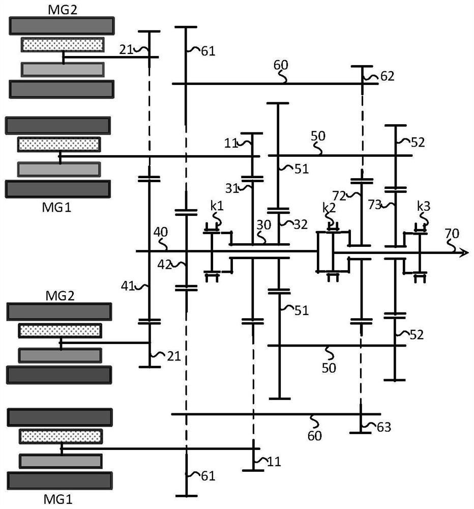 Double-motor electric drive gearbox and vehicle