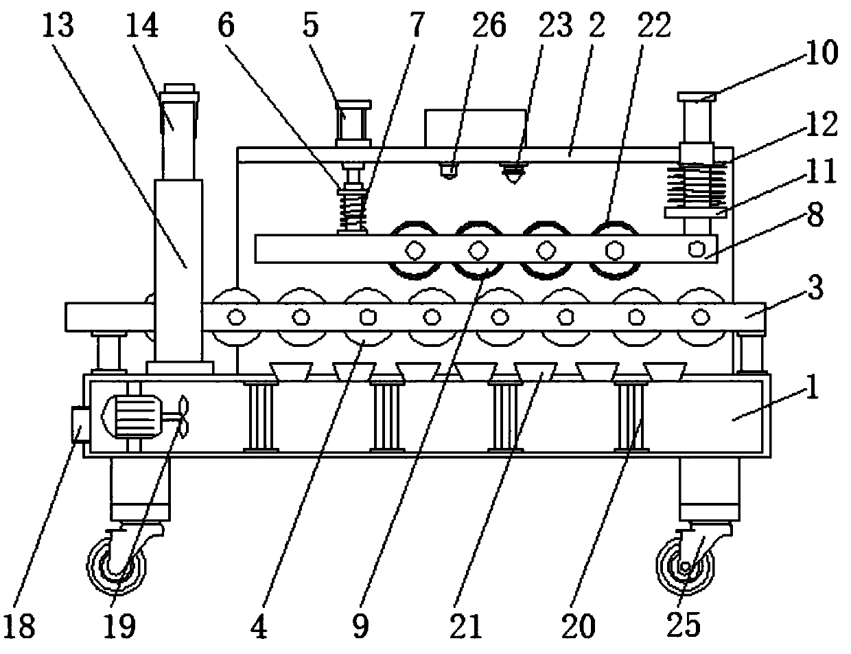 Wood plate painting device and protection system thereof