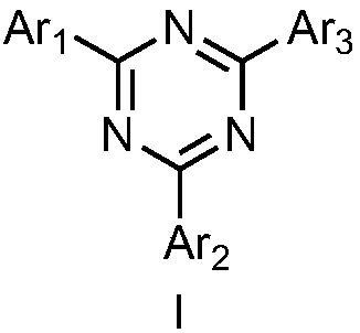 Triazine compound containing fluorene structure and organic luminous device thereof