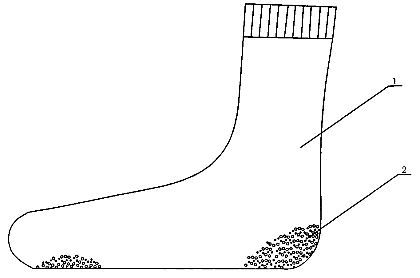 Chinese medicinal health-care sock and production method thereof