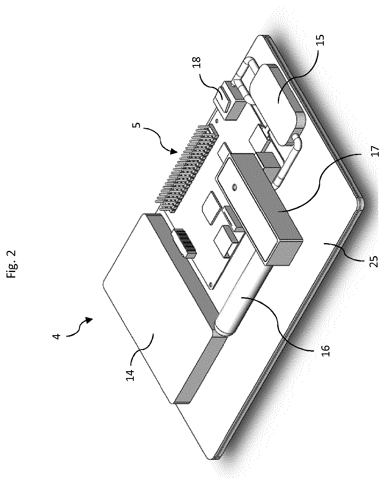 Device for processing a liquid sample