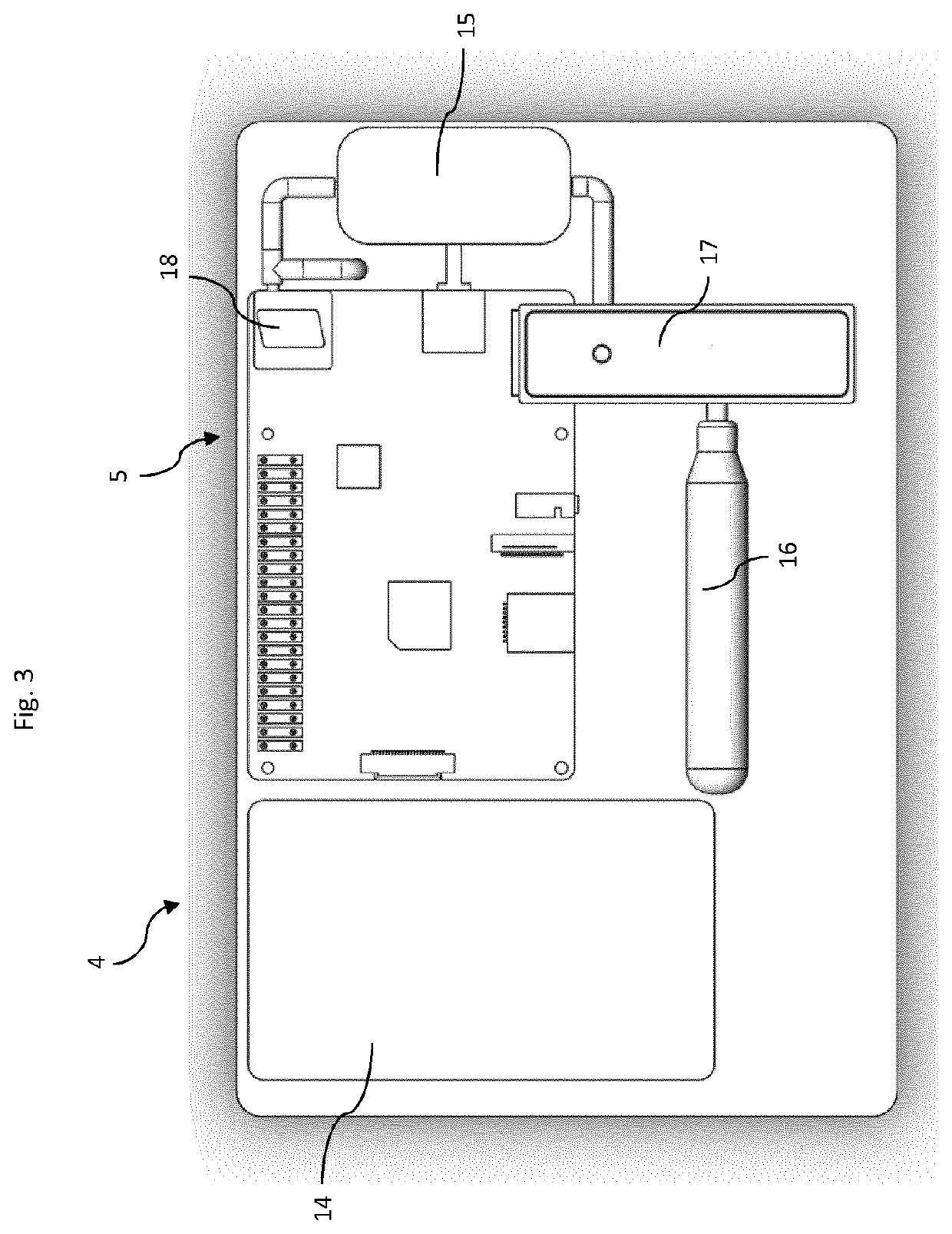 Device for processing a liquid sample