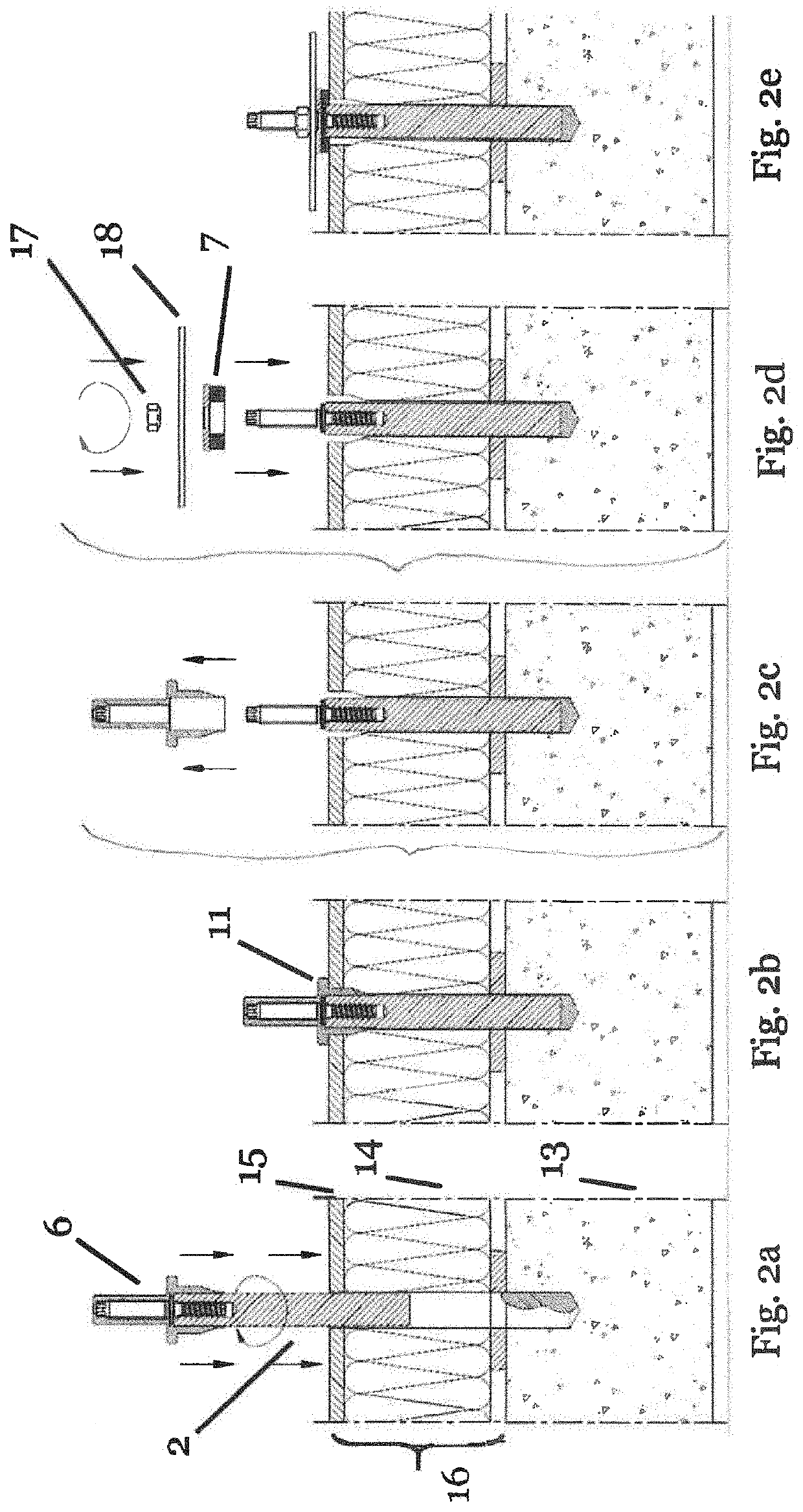 System for fastening attachments to a substrate with an insulation layer