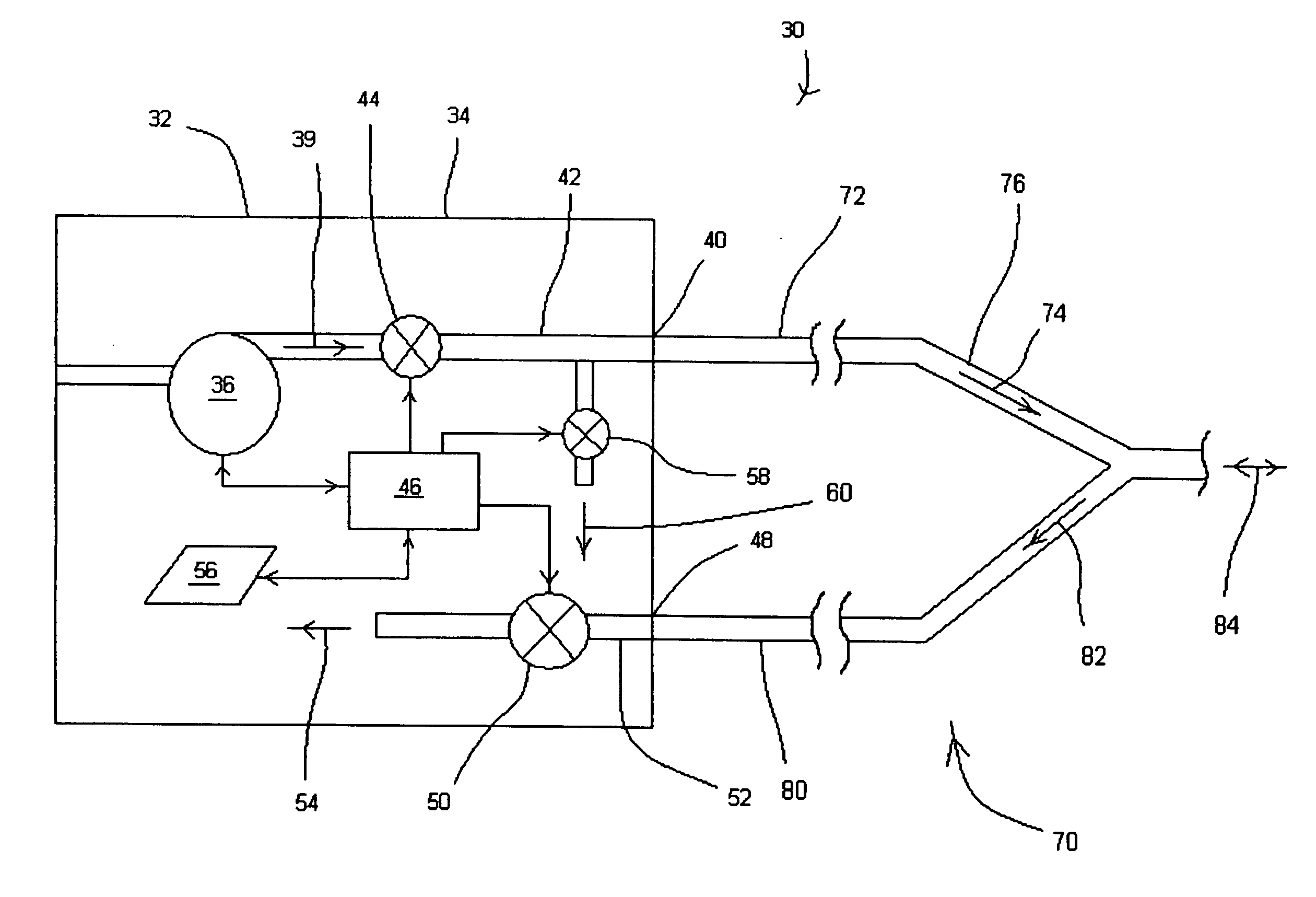 Ventilator adaptable for use with either a dual-limb circuit or a single-limb circuit