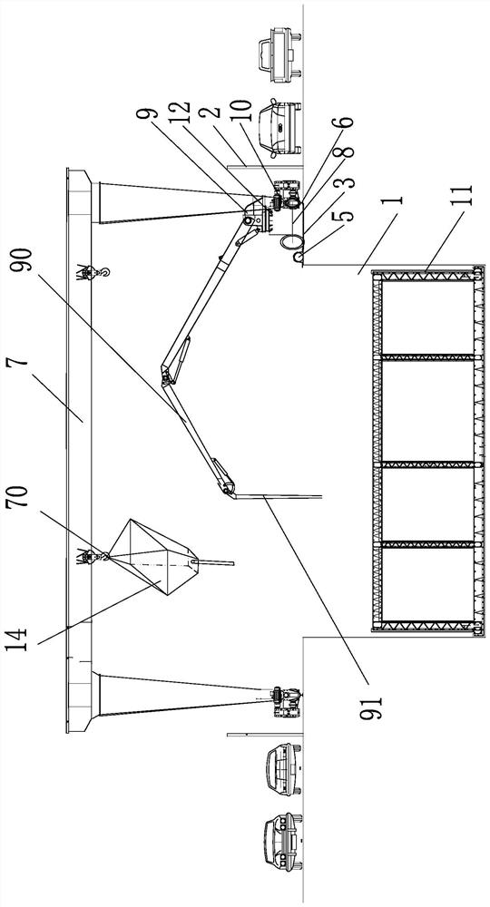 Method for pouring comprehensive pipe gallery in limited space of urban dense area