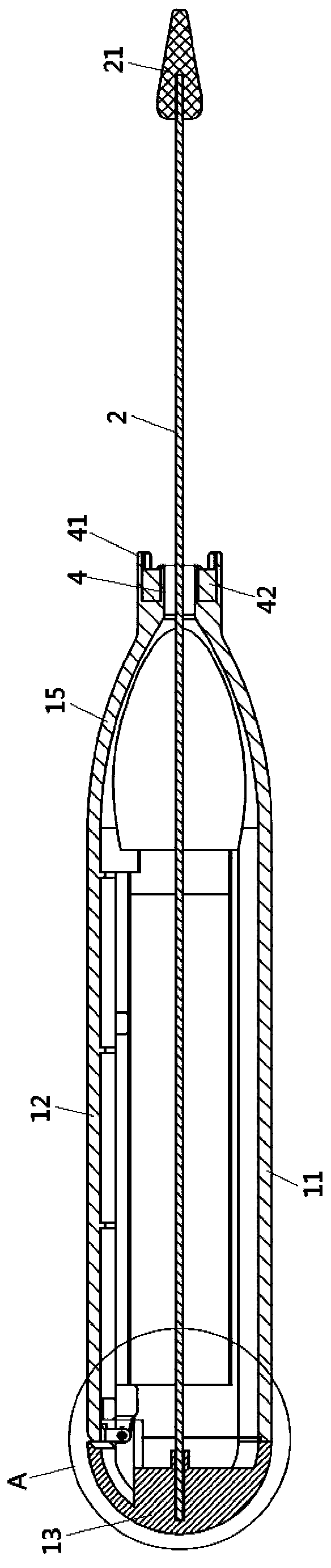 Covered stent conveying and releasing system